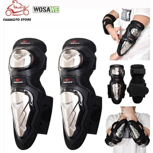 WOSAWE Elbow Pads MTB Motorcycle Hand Support Downhill Elbow Pads Mountain Bike Elbow Protector Metal Eva Bicycle Arm Protector