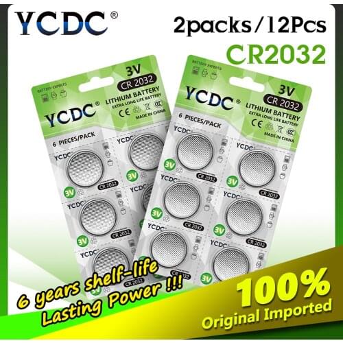 YCDC 1.5V 3V AG13 357A LR44 SR44SW SP76 L1154 CR2032 DL2032 5004LC KL2032 Original Battery cell Coin battery for watch