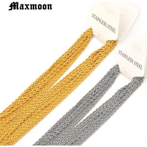 Maxmoon Hot sale Retail Wholesale Silver Color Necklace Women Man necklace 2mm 18,20,22,24 inch Twist Rope Chain jewelry