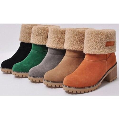 Women Shoes women Large Size Winter New Boots Plus Velvet In The Tube Two Wear Warm Snow Boots Women Booties 35-43 size