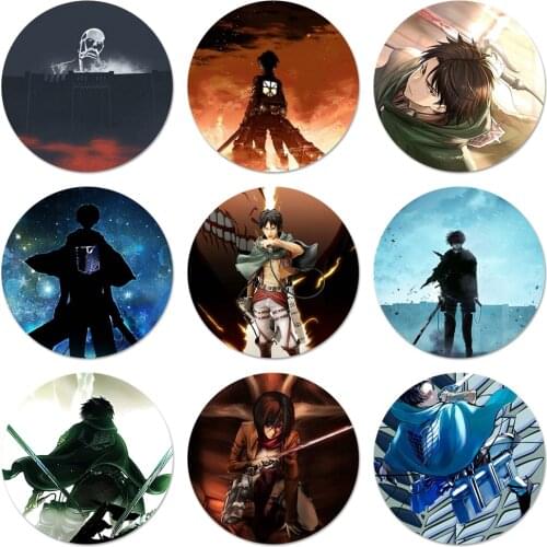 Anime Japanese attack on Titan Icons Pins Badge Decoration Brooches Metal Badges For Backpack Decoration