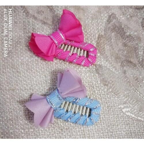 Handmade Needle Comb clip BB hairpin Tactic leave hair clip to Yorkshire Headdress pet accessories 10pcs