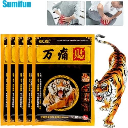 12pcs Tiger Balm Pain Relief Patch Osteoarthritis Shoulder Herbal Plaster Shoulder Muscle Stiff Massage Patch Body Relaxation