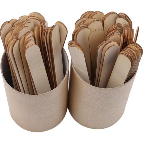 2020 Hot Sale Wooden Coffee Tea Stirrers Mixers Craft Stick Paddle Pop Sticks Disposable DIY Blank Wooden Sign 35/50 Pcs/Set