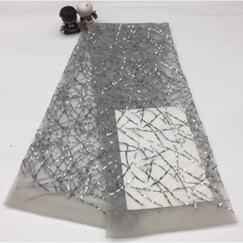 2021 High Quality African Lace Fabric French Lace Fabric Tulle Sequins Nigerian Lace Fabric For Wedding Dress XX33311