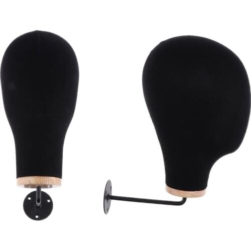 2x Wall Mounted Mannequin Head Wig Hat Making Glasses Display Model Manikin