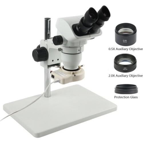 3.35X-90X Binocular Stereo Microscope WF10X/23MM With LED Ring Light In Industrial Medical And Scientific