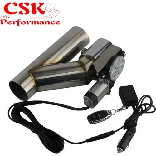 3" 76mm Electric Exhaust Catback Downpipe Cutoff Cut out Valve System Kit w/ Remote Wireless Controller / Switch Control