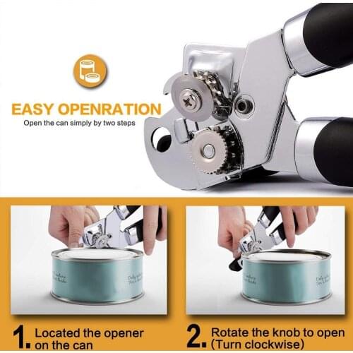 3-in-1 Manual Can Opener Tin Jar Beer Bottle Remover Cutter Kitchen Tool