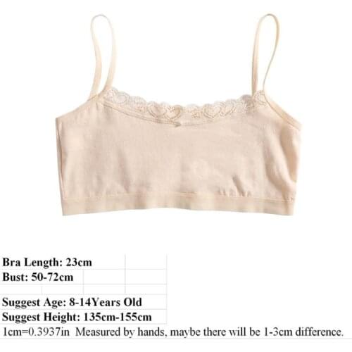 4pcs/Lot Cotton Young Girls Training Bra Children Bras Kids Vest Teens Underwear 090A