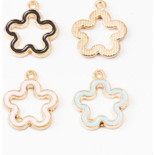 YEPENGFEI 40 PCS Flower pattern Charms Alloy jewelry Pendants for Jewelry Making DIY Handmade Craft Accessories js2154