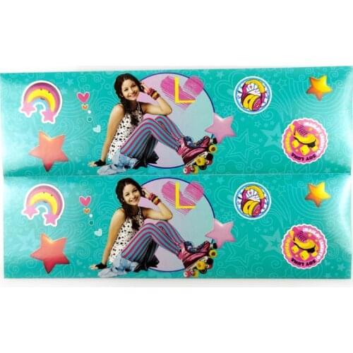 6pcs/lot Birthday Party Kids Favors Baby Shower Soy Luna Girls Theme Water Bottle Cups Label Stickers Decoration Events Supplies