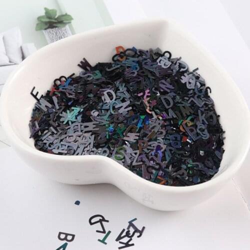 Alphabet Holographic Laser- 26 English Letters Mixed Chunky Glitter Epoxy Resin Festival Chunky Letters Sequins 10g Per X4YA