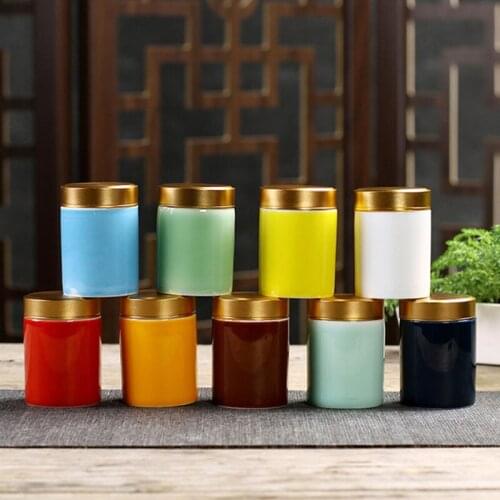 Mini Travel Portable to Carry Tea Caddy Ceramic Tea Box Sealed Storage Jar Can Container Teaware Kitchen Home Decor