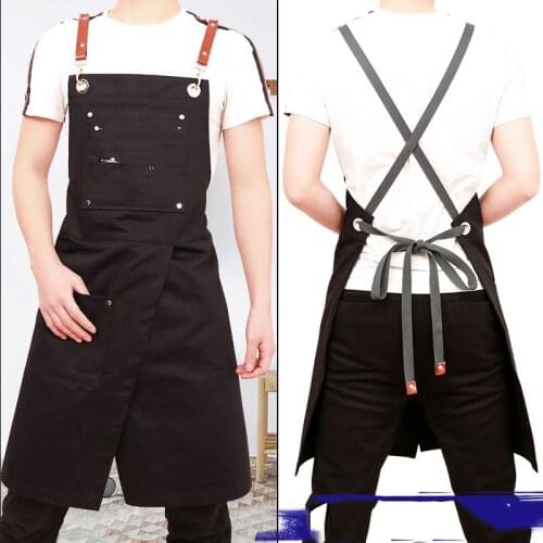 Apron personality Barber tea shop Cafe work clothes Florist men and women restaurant apron