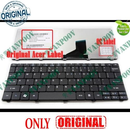 New Laptop keyboard for Acer Aspire One D255 D260 521 533, Gateway LT22 Matt Black US version - MP-09H23U4-6984
