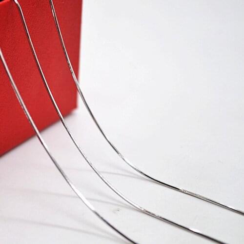 Utimtree Simple 925 sterling silver necklace women Fashion Snake Chain Sterling Silver Jewelry 16/18Inch