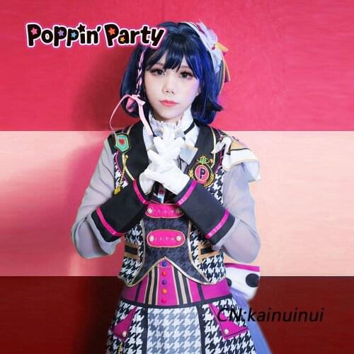 Cosplay Costume Anime Bang Dream! Ushigome Rimi Poppin’Party Dresses Christmas Halloween Free shipping CG492