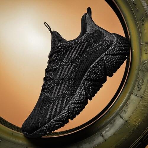 New youth fashion fashion casual shoes Joker simple sports shoes Light knitting Running Shoes Damping Comfortable Sneakers