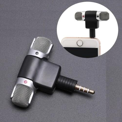 Mini 3.5mm Jack Microphone Stereo Mic For Recording Mobile Phone Studio Interview Microphone 4 pin For smartphone