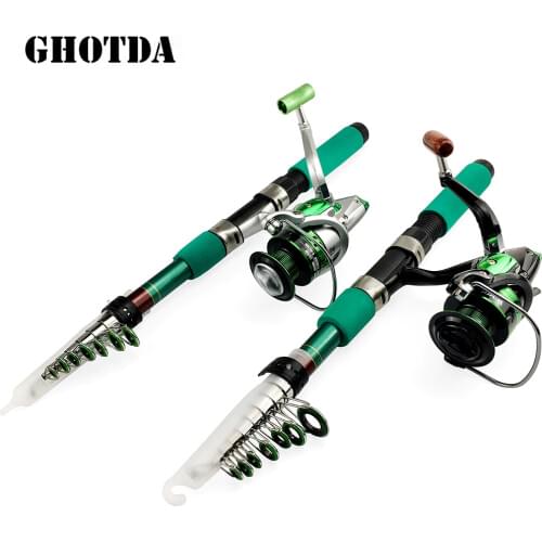 Mini Short Telescopic Fishing Rods Travel Fishing Rod and Reel Combo Set 1.8 - 3.6M Rod Reel Kit