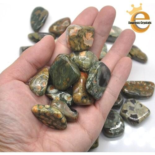 Natural Green Rainforest Jasper Crystal Tumbled Bulk Healing Mineral Specime Gemstones Gem Raw Aquarium Decoration Gift