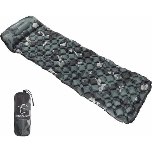 Outdoor Camping sleeping pad fast filling air bag camping mat inflatable mattress with pillow life rescue 550g cushion pad