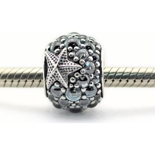 Fits for Pandora Beads Bracelets Oceanic Starfish Charms 100% Authentic 925 Sterling Silver Jewelry Free Shipping