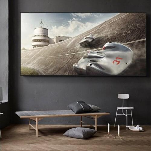 Nordic Silver Arrows A Living Lenge Car Posters and Prints Canvas Painting Wall Art Picture for Living Room Home Decoration