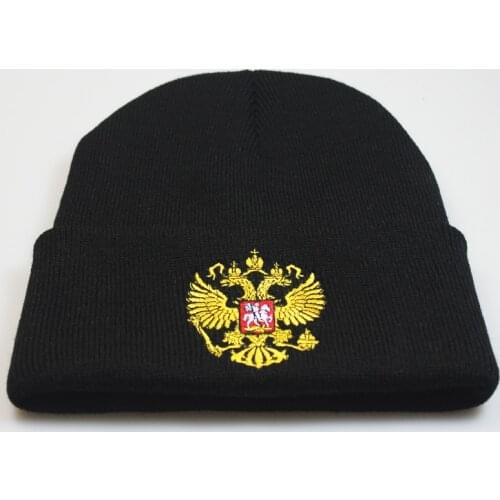 National Emblem of Russia Hats for Unisex Winter Keep Warm Hat kniting Male / Ladies Elegant Hat