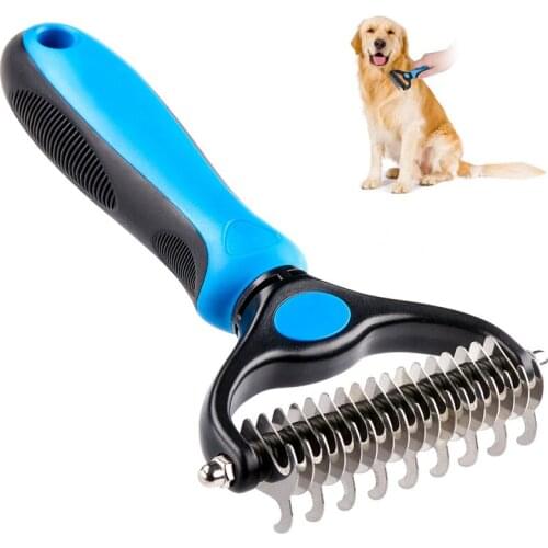 Pet Grooming Tool Hair Removal Comb Dog Cats Fur Trimming Dematting Deshedding Brush Blade Tools For Matted Long Hair Curly
