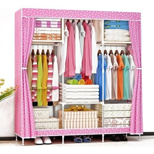 Large Capacity Non-woven Cloth Wardrobe Folding Portable DIY Wardrobe Clothes Storage Cabinet Closet Home Furniture