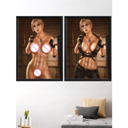 Sonya Blade Anime Sexy Nude Girl Cartoon Mortal Kombat Video Game Art-Poster Silk Decoration Wall Prints Decor Home