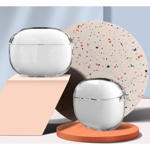 Compatible with -xiaomi FlipBuds Pro Earbuds Charging Case Soft Transparent TPU Case Cover Skin Shokproof with Keychain 95AF