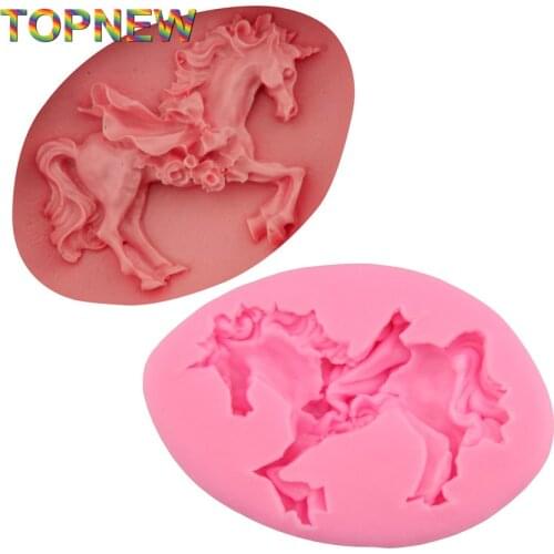 TOP NEW unicorn Shaped silicone Fondant Mold,Resin Clay Chocolate Candy Silicone Cake Mould,Fondant Cake Decorating Tools C3019