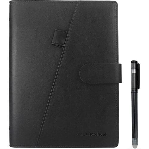 Smart Erasable Notebook Leather Paper Reusable Wirebound Notebook Sketch Pads Lined with Pen
