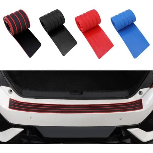 Universal Car Trunk Door Guard Strips Car Door Sill Protector Rubber Rear Bumper Cover Guard Trim Pad Car Decoration 4 Colors