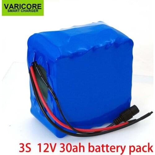 12V 30Ah 3S12P 11.1V 12.6V High-power Lithium Battery Pack for Inverter Xenon Lamp Solar Street Light Sightseeing Car