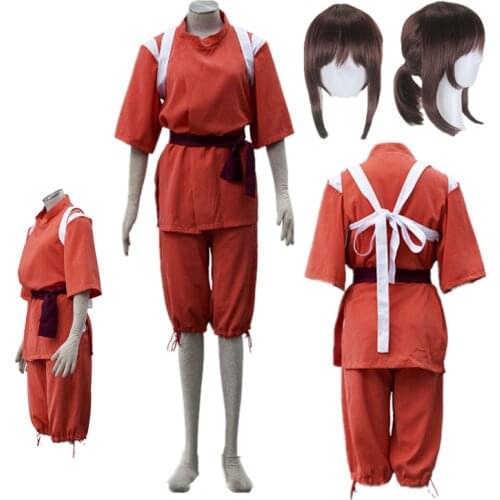 Japenese Anime Spirited Away Cosplay Suits Takino Chihiro Show Cosplay Costume Spirited Away-Chihiro Ogino Pink Kimono Sets