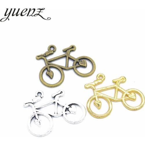 YuenZ 8pcs Antique silver Plated Zinc Alloy Necklaces Pendants Jewelry bicycle Charms Diy Handmade Jewelry Findings 31*24mm J241