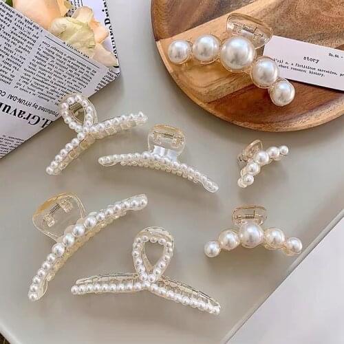 2020 Acrylic Hair Claw Barrettes For Women Korean Fashion Simple Hollow Out Geometric Headwear Hair Accessories Wholesale