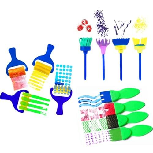 12Pcs Kids Children Early Learning Painting Mini Art Drawing Toys Paint Art Brush Pen DIY Crafts Drawing Tools Set DIY Gift