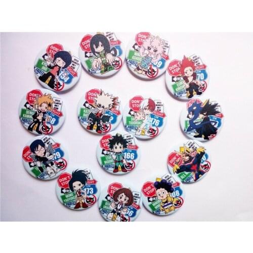 14pcs Anime Boku no hero academia My Hero Academia Shoto Todoroki Izuku Badge Brooch Halloween Cosplay Badge Christmas Gift