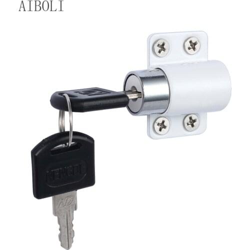 4Pcs Sliding Window Patio Screw Door Lock Key Push Baby Child Safety Protection Antitheft Door Window Security Lock Zinc Alloy