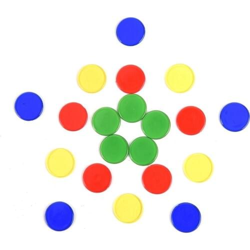 50pcs PRO Count Bingo Chips Markers for Bingo Game Cards 1.5cm 4 Colors High Quality random