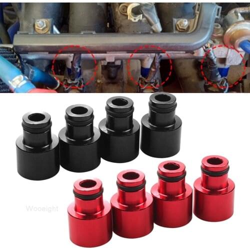 Wooeight 4x Aluminium Alloy Fuel Injector Top Hat Adapters Fit For Civic Integra B D Series B16 B18 D16 RDX 1994 1995 1996 1997