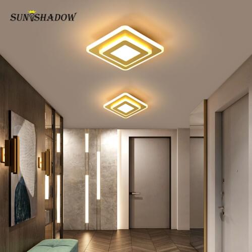 18W Acrylic Modern Led Ceiling Lamp Gold Body Surface Moutned Ceiling Light For Corridor Light Bedroom Light Living room Lustres