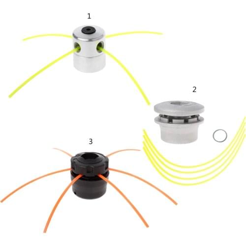 Aluminum Grass Trimmer Head w/ 4 Lines Brush Cutter Head Lawn Mower Accessories