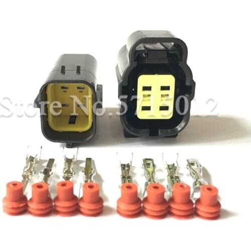 4 Hole 174257-2 174259-2 Automotive Electrical Socket Waterproof Denso Connector For MAZDA 626 98-00 Oxygen Sensor Plug