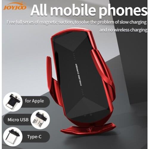 15w Car Wireless Fast Charger Phone Holder Phone Stand Magnetic Charger For Universal All Mobile Phone Xiaomi Iphone Samsung